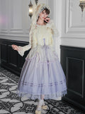 Purple Classic Gradient Lolita JSK Set with Cardigan and Hair Items - With PUJI | CoyBunny