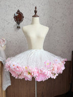 Pink Floral Fantasy Lolita Petticoat with 3D Flowers - Reverie Covenant | CoyBunny