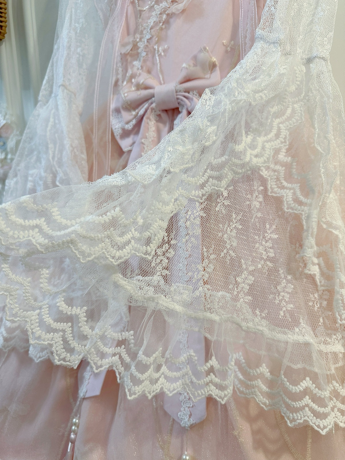Pink Qi Lolita JSK Dress Set with Blouse | Chinese Style Gown