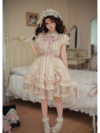 Short Doll Lolita OP Set with Adjustable Drawstring Hem