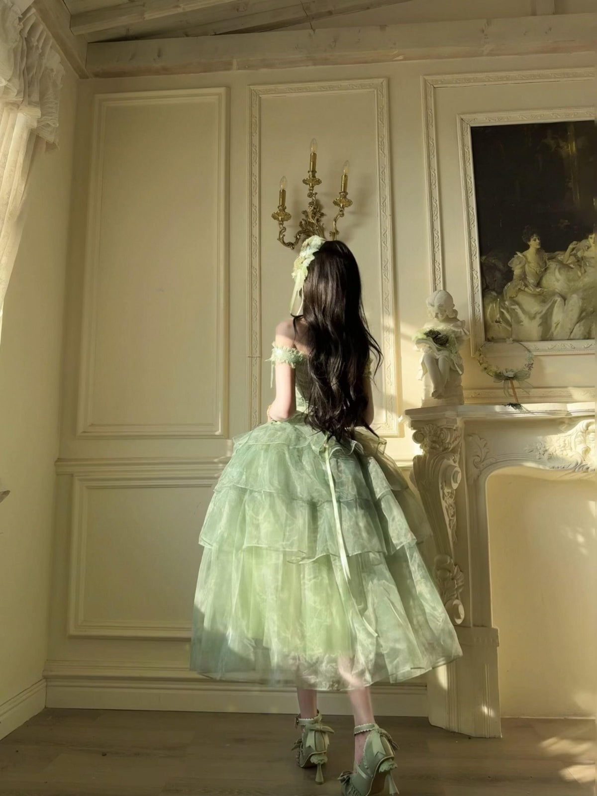 Elegant Purple Lolita Ball Gown - Gorgeous Luxury Long Dress Full Set