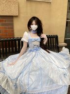 Elegant Light Blue Lolita Ball Gown - Princess Birthday Dress Set