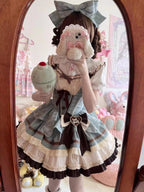 Mint Chocolate Sweet Lolita JSK Dress Full Set with Headband