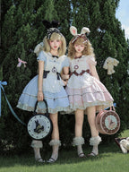 Blue and White Alice OP Dress with Apron - Sheep Puff Atelier | CoyBunny