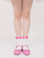 Pink and Black Bowknot Sweet Lolita Socks | CoyBunny