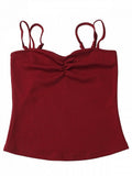 Red Cami Top Double Straps Design - PINK SAVIOR | CoyBunny