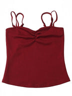 Red Cami Top Double Straps Design - PINK SAVIOR | CoyBunny