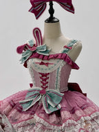 Pink & Green Bunny Ear Sweet Lolita Bow Brooch - Mewroco | CoyBunny