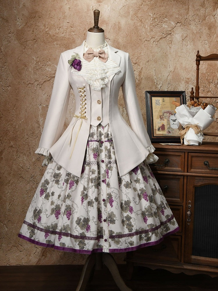 Beige Classic Blazer with Gold Buttons and Lacing | CoyBunny