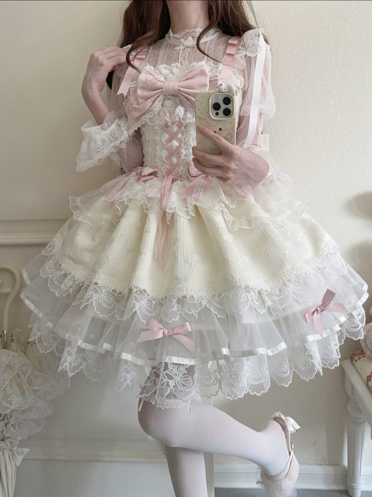 Apricot Ballet Lolita JSK Dress | Sweet Princess Gown