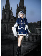 Short Court Lolita OP Set with Cape, Shoulder Chain & Brooch