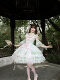 Mint Green Qi Lolita JSK Dress Set | Chinese Style Princess Jumper