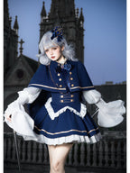 Short Court Lolita OP Set with Cape, Shoulder Chain & Brooch