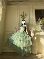 Elegant Purple Lolita Ball Gown - Gorgeous Luxury Long Dress Full Set