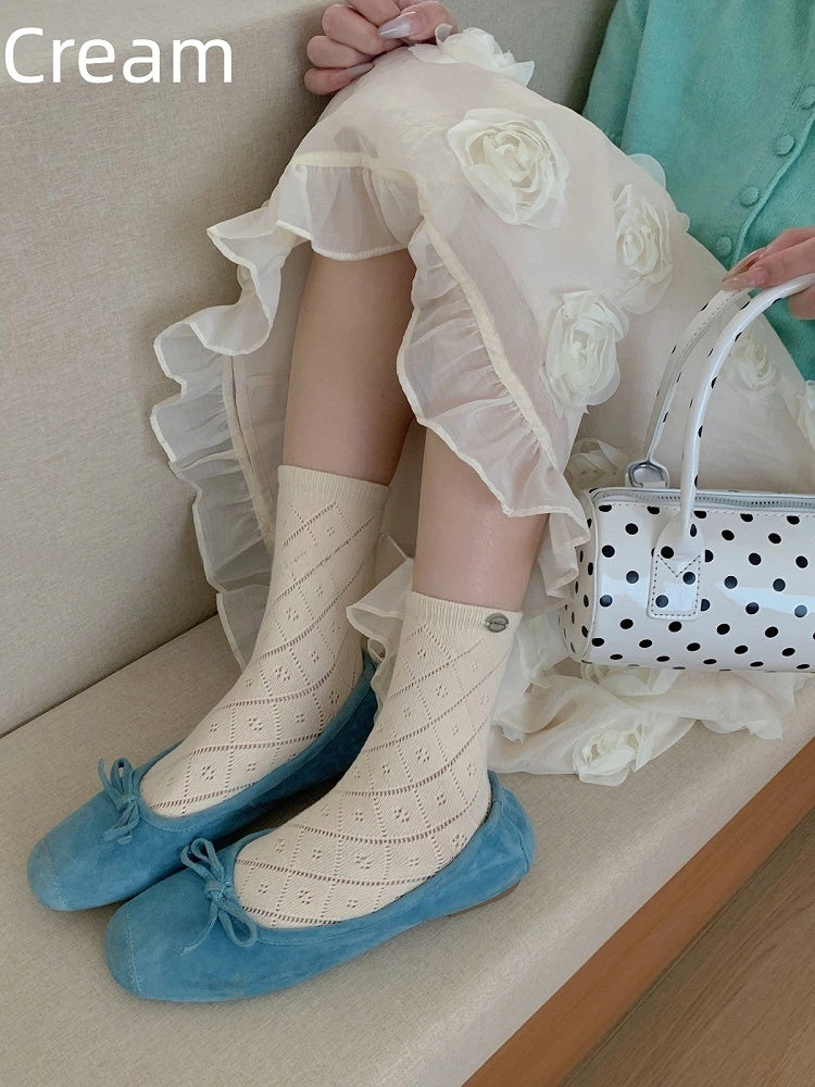 Diamond Pattern Socks - Elegant Daily Lolita Hosiery | CoyBunny