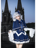 Short Court Lolita OP Set with Cape, Shoulder Chain & Brooch