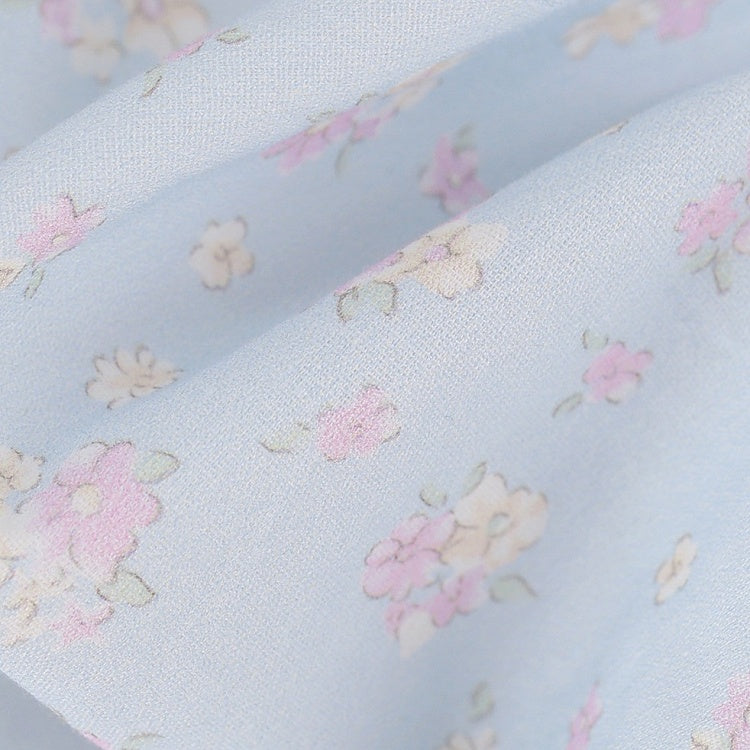 Blue and Pink Floral Strapless Dress with Bow - serendipity | CoyBunny