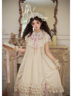 Long Doll Lolita OP Set with Adjustable Drawstring Hem
