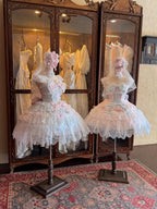 Blue Ballet Lolita JSK Dress with Crown Veil & Necklace