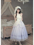 Purple Classic Lolita Halter Long JSK with Waist Boning