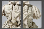 Sweet Blouse and Ruffle Bubble Skirt Set with Cross Straps - Unknown Star | CoyBunny