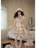 Short Doll Lolita OP Set with Adjustable Drawstring Hem