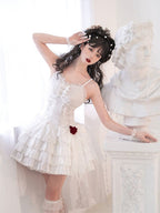 Charming Sweetheart Jumper Skirt with Rosette Accent - Unknown Star | CoyBunny