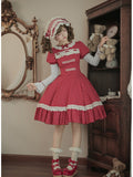 Retro Polka Dot Lolita OP Set with Headband