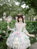 Mint Green Qi Lolita JSK Dress Set | Chinese Style Princess Jumper
