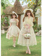 Petal Hem Lolita Shirt & SK Set with Belt & Hat