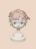 Pink Bows Cream Ruffle Lolita KC - Stars Fall on the Foggy Island | CoyBunny