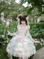 Mint Green Qi Lolita JSK Dress Set | Chinese Style Princess Jumper
