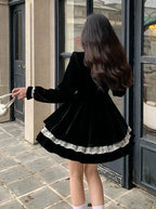 Black Flared Girly Dress - Kawaii A-Line | CoyBunny