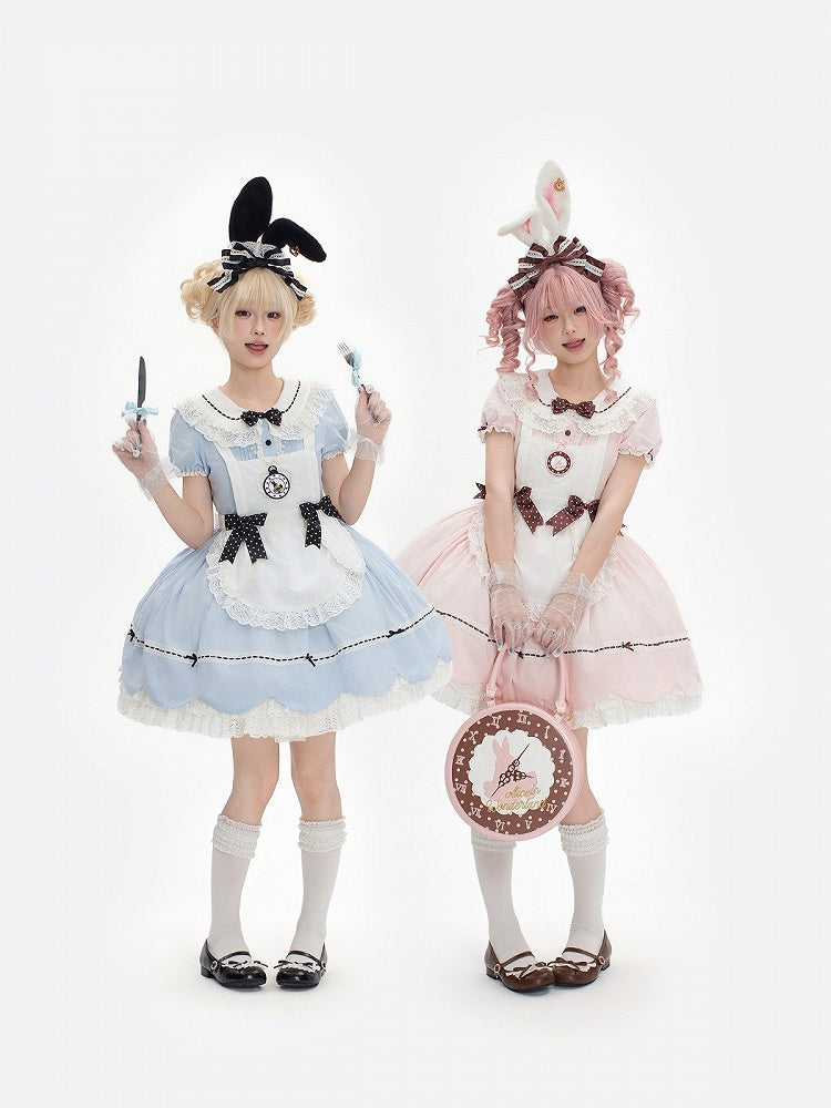 Alice in Wonderland Rabbit Ear KC and Necklace - Sheep Puff Atelier | CoyBunny