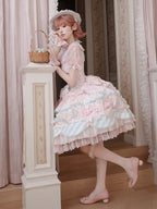 Pink & Blue Sweet Candy-themed Lolita JSK Dress - Meng Fu Zi | CoyBunny