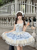 Blue Balletcore Lolita JSK Dress Set | Elegant Ballet Style Jumper