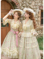 Petal Hem Lolita Bustier Set with Shirt, Hat & Flower