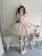 Pink Ballet Lolita JSK Dress with Train | Sweet Princess Gown