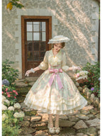 Petal Hem Lolita Bustier Set with Shirt, Hat & Flower