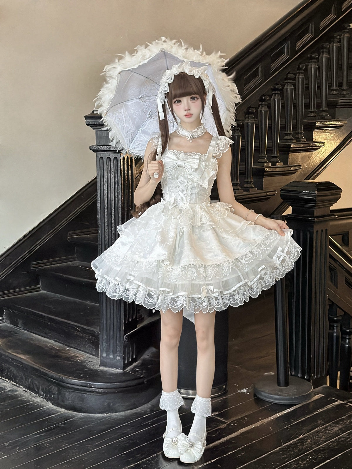 White Ballet Lolita JSK Dress | Sweet Princess Gown