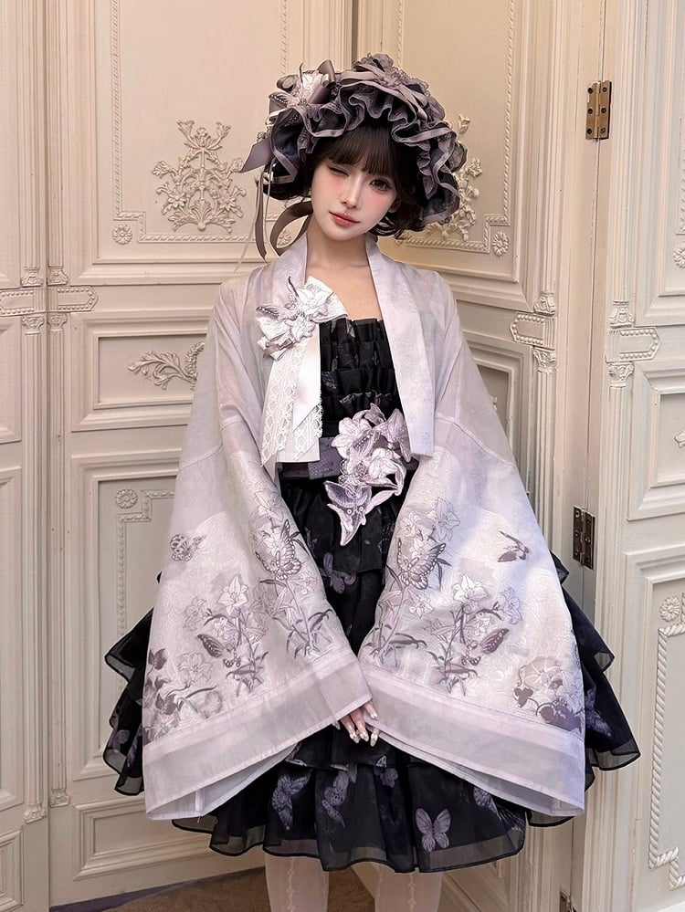Violet Sweetheart Floral Stitched Layered JSK Gown - Yimu Walnut | CoyBunny