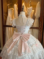 Blue Ballet Lolita JSK Dress with Crown Veil & Necklace