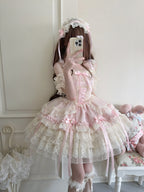 Pink Ballet Lolita JSK Dress with Train | Sweet Princess Gown