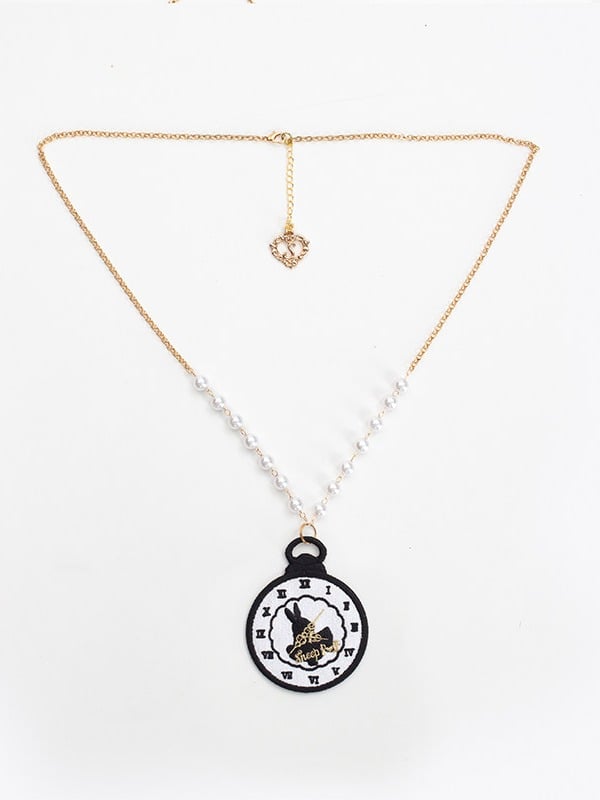 Alice in Wonderland Rabbit Ear KC and Necklace - Sheep Puff Atelier | CoyBunny