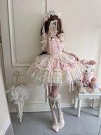 Pink Ballet Lolita JSK Dress with Train | Sweet Princess Gown