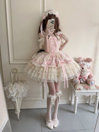 Pink Ballet Lolita JSK Dress with Train | Sweet Princess Gown