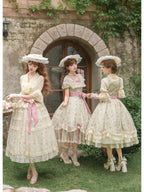 Petal Hem Lolita Shirt & SK Set with Belt & Hat