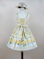 Chick Yellow Print Lemon Dress and Sweet Lolita High-Waisted Gingham - Miss Point | CoyBunny