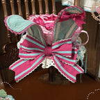 Pink & Green Bunny Ear Sweet Lolita Mini Hat with Bow Accents - Mewroco | CoyBunny