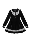 Black Flared Girly Dress - Kawaii A-Line | CoyBunny
